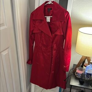 Red Women's Trench Coat
